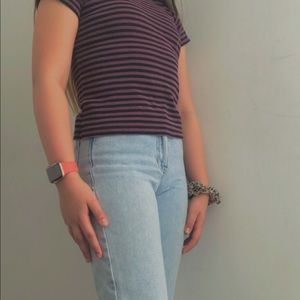 Purple Striped Hailie Top